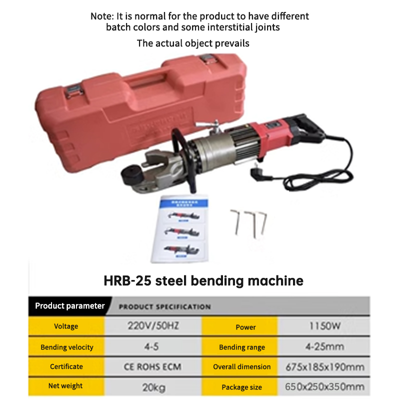 HRB-25 Electric Hydraulic Stee - Rebar Bender Electric Portable 25Mm recension och pris