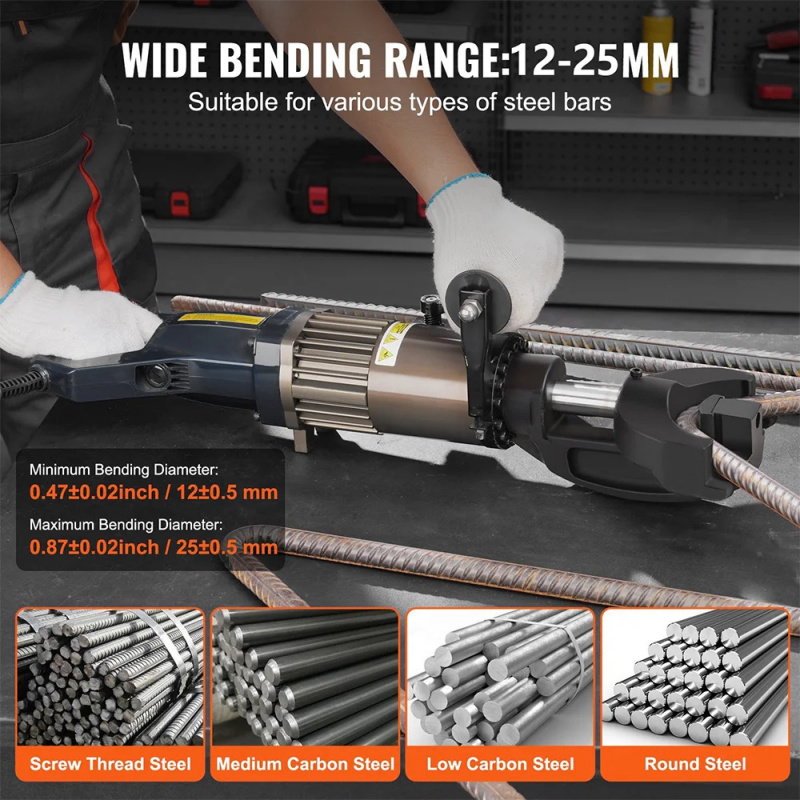 Efficient 1500W Electric Hydra - Rebar Bender Electric Portable 25Mm recension och pris